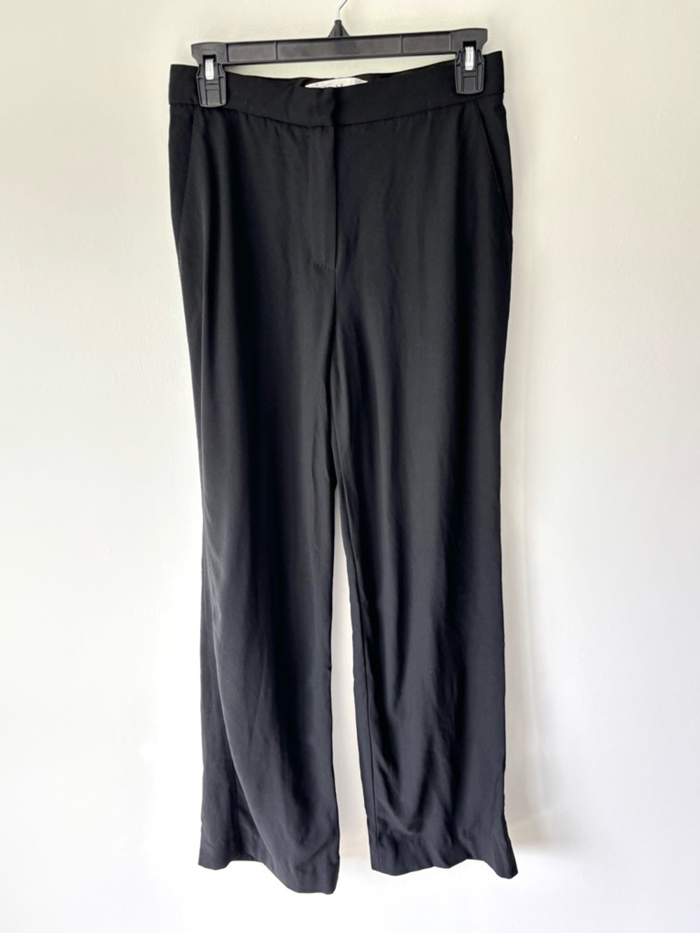 MaxMara Black Dress Pant Trouser Slack Virgin Wool Designer Quiet Luxury Italy